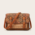 Women's printed PU crossbody bag with single shoulder strap in large capacity design