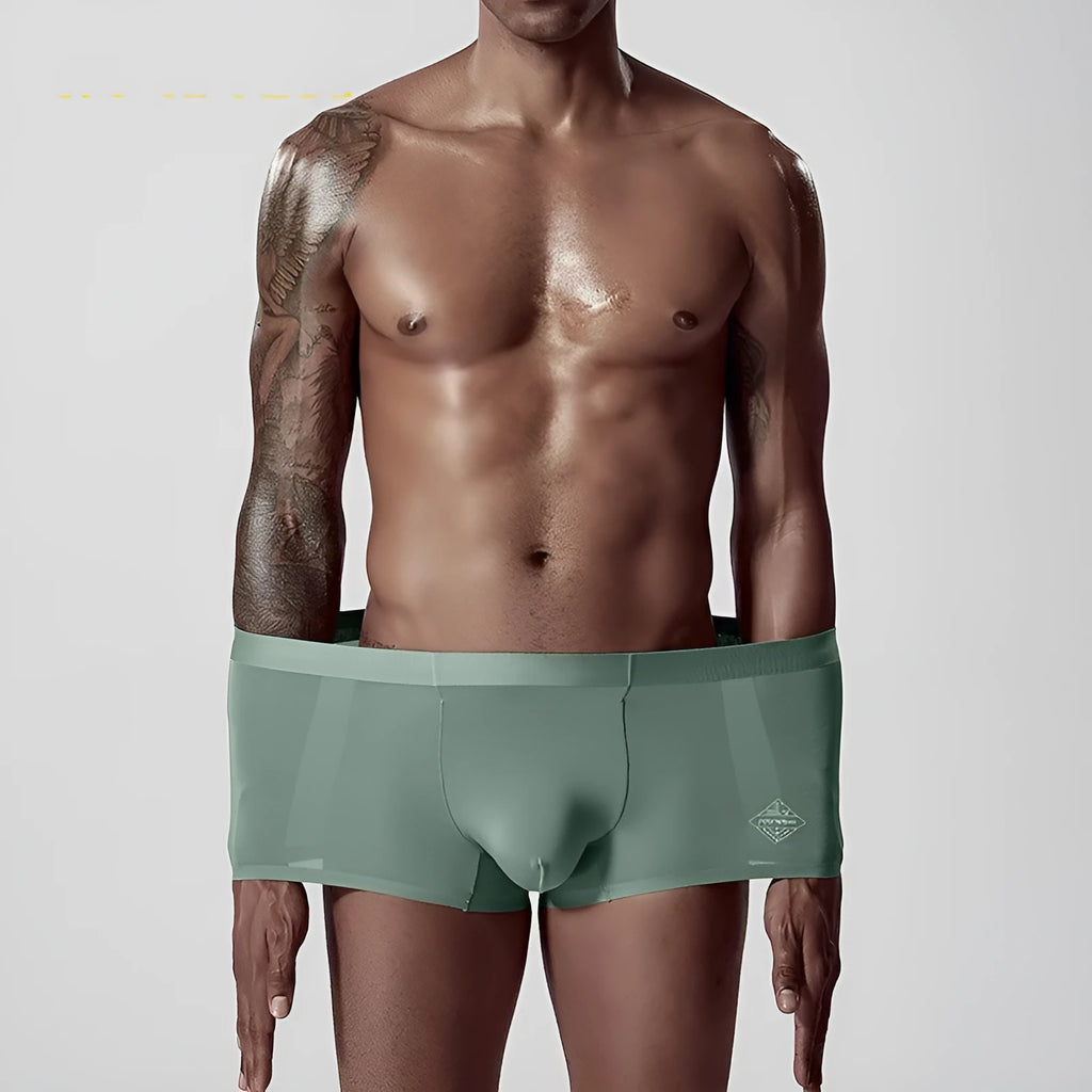 Seamless modal men's underwear in solid colours with mid-waist design for hip lifting and body shaping