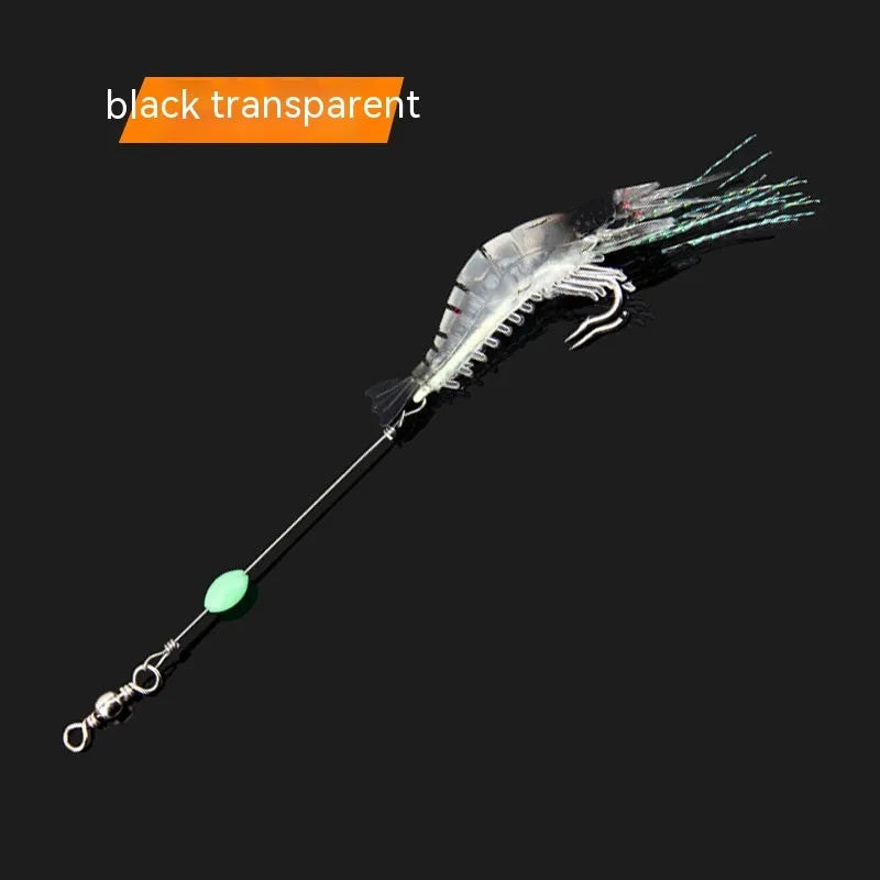Luer soft fishing lures in six colours including luminous options with 4 cm hooks