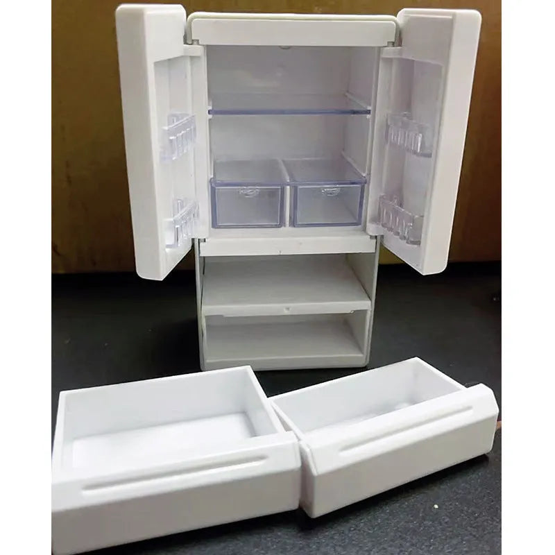 White plastic miniature toy model with LED lighting feature measuring 11.4cm tall
