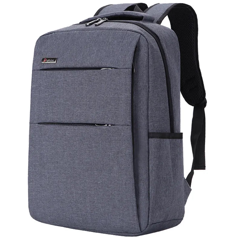 Waterproof Oxford cloth laptop backpack with shoulder straps, shown in multiple colour options.