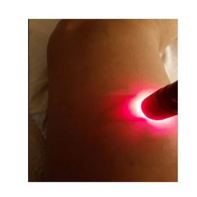 Smart vein locator medical device with black aluminium alloy body and red LED illumination