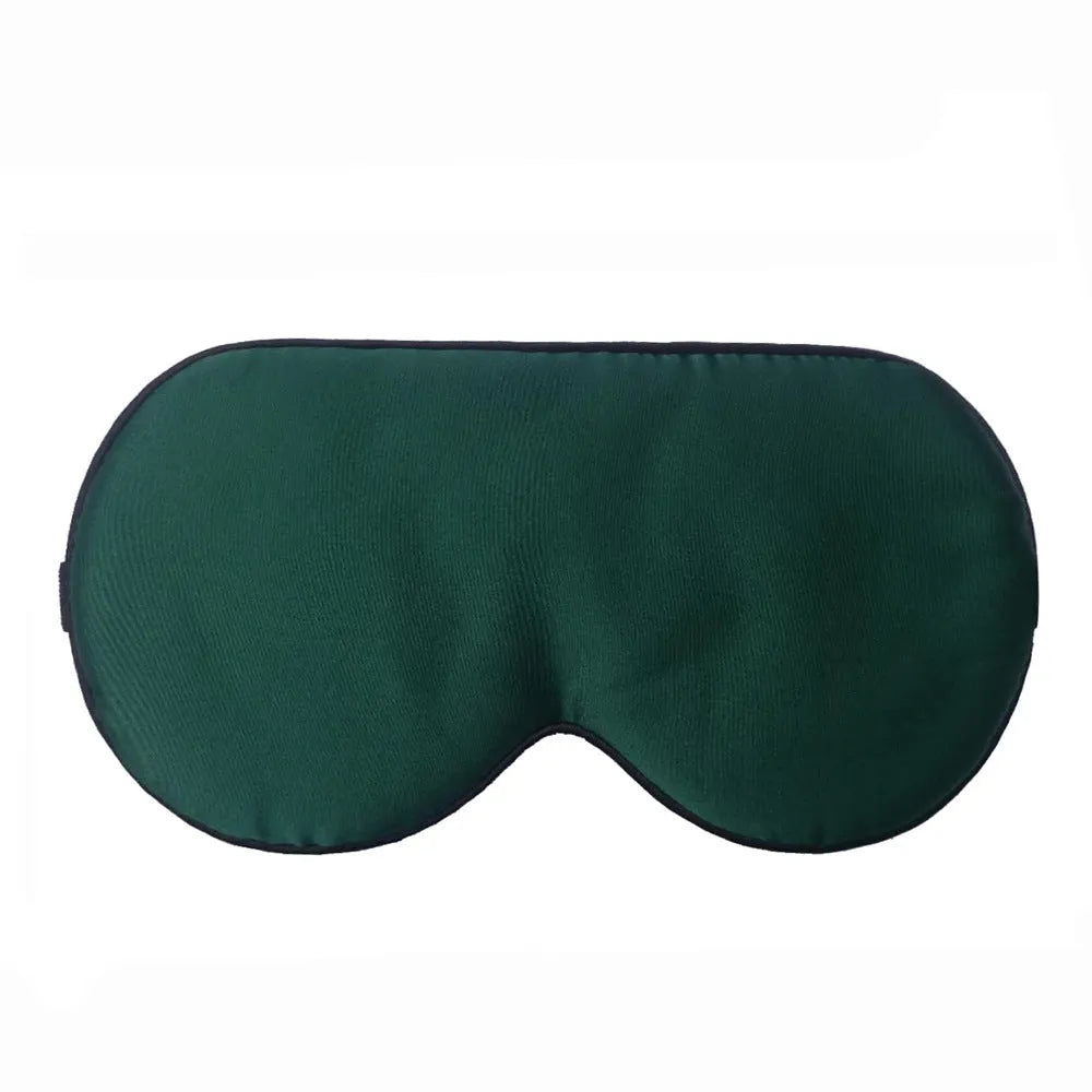 Double-sided mulberry silk eye mask in a choice of 22 colours, showing embroidered print.
