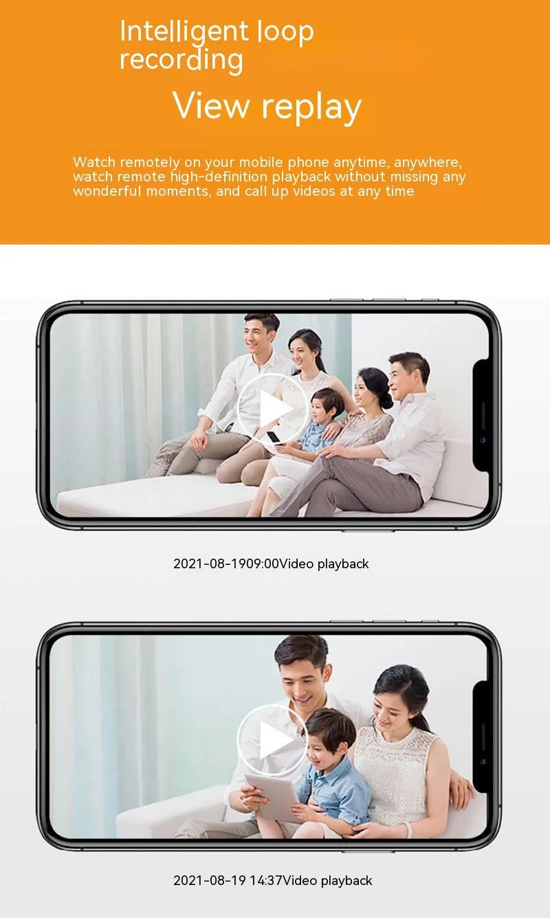 Wireless WiFi bulb security camera with compact design showing 1080p full colour night vision capability