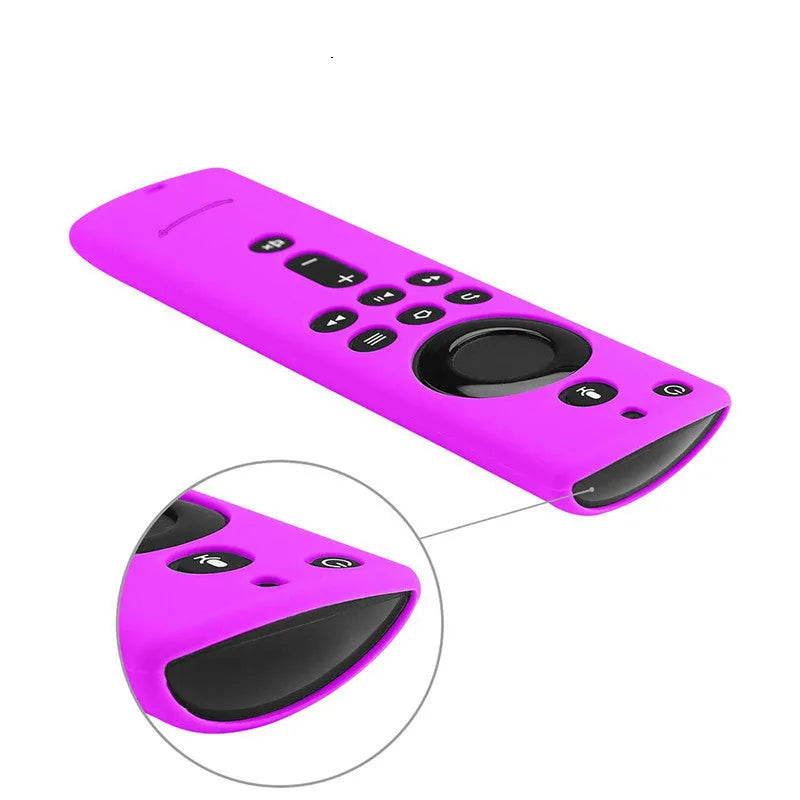 Black silicone protective case fitted on a Stick 4K remote media player 2 3 with precise cutouts