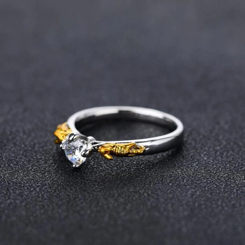 Copper crown ring in black gold colour for cosplay costumes and festival accessories