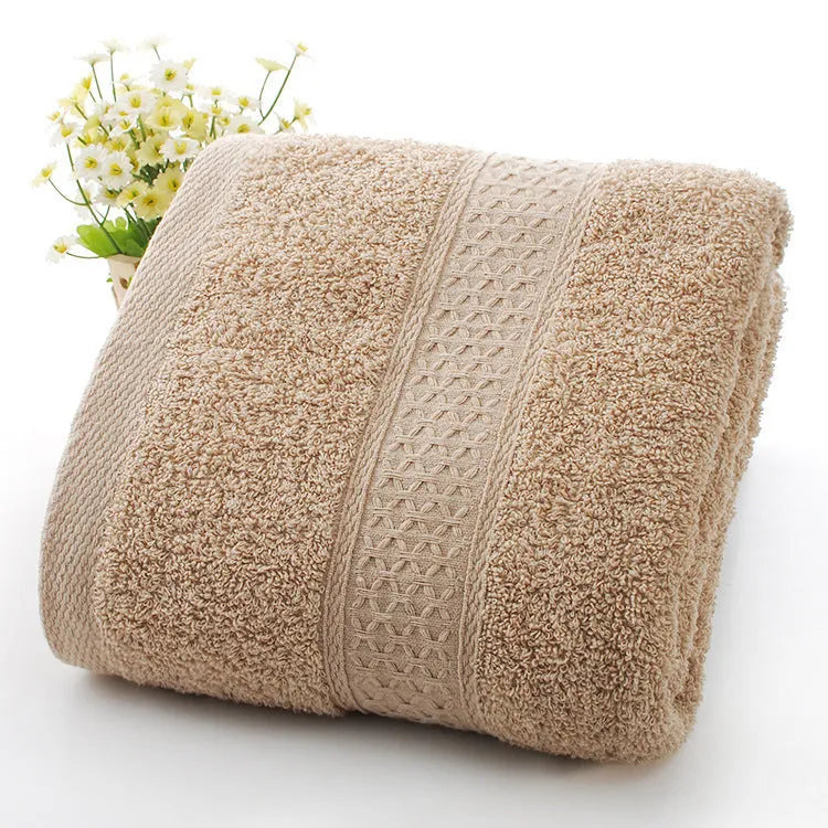 Thickened 800 gsm cotton bath and beach towel shown in apple green colour