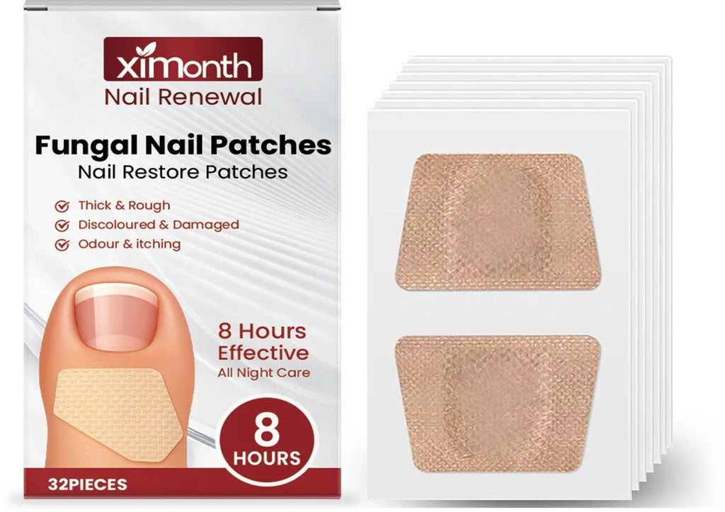 Pack of 32 Nail Restore Patches with garlic and tea tree oil for weak and damaged nail treatment