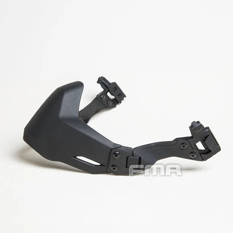 Semi-sealed folding mask for tactical helmet in black free size unisex design