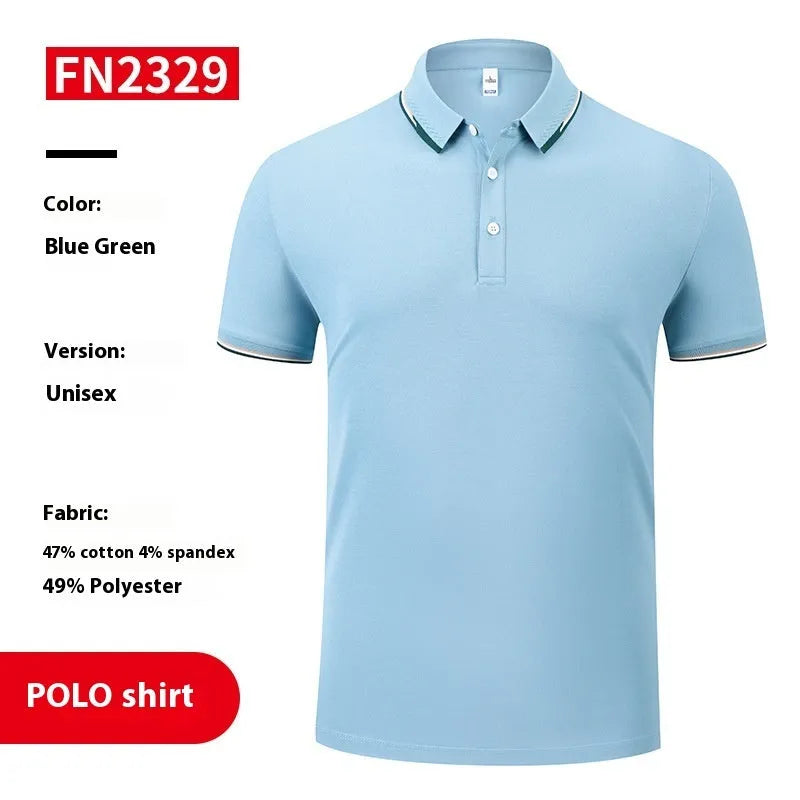 Company culture polo shirt for men women, cotton short sleeve, solid colour, digital printing, loose fit, sizes S to 4XL