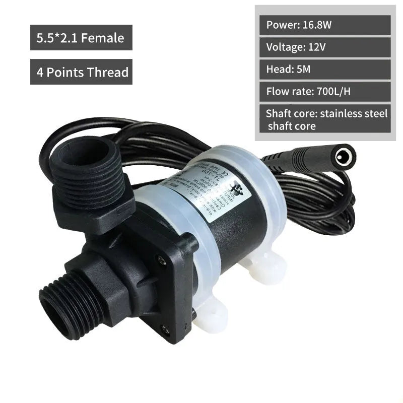 JT-750 series DC threaded water pump for heating systems with engineering plastic housing