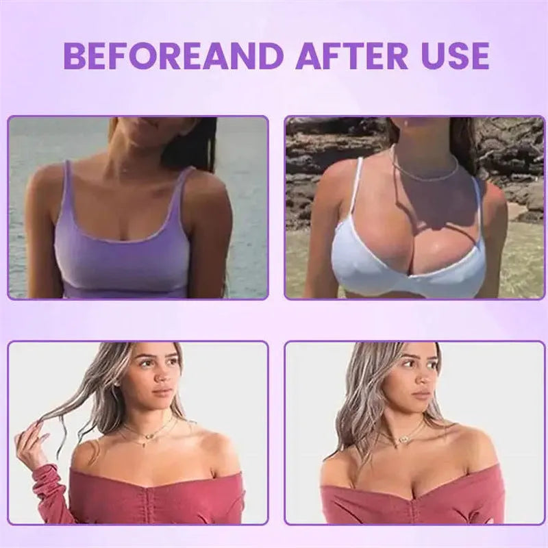 Breast enhancement mask chest patches for temporary contour improvement - silicone adhesive firming treatment