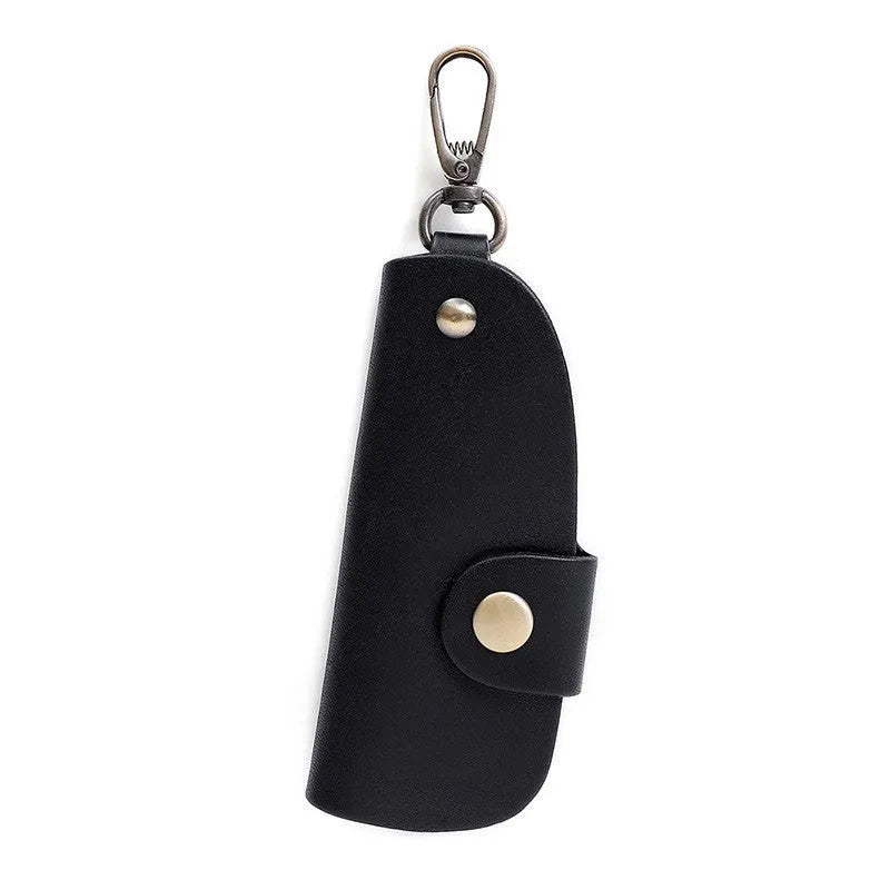 Genuine leather car key case in four colour options: black, brown, coffee and purplish red