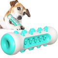 15cm natural rubber dog toothbrush chew toy in blue colour for dental cleaning