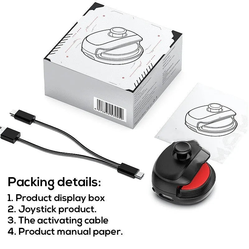 Black and white USB gaming stick with 8.8cm square base dimensions