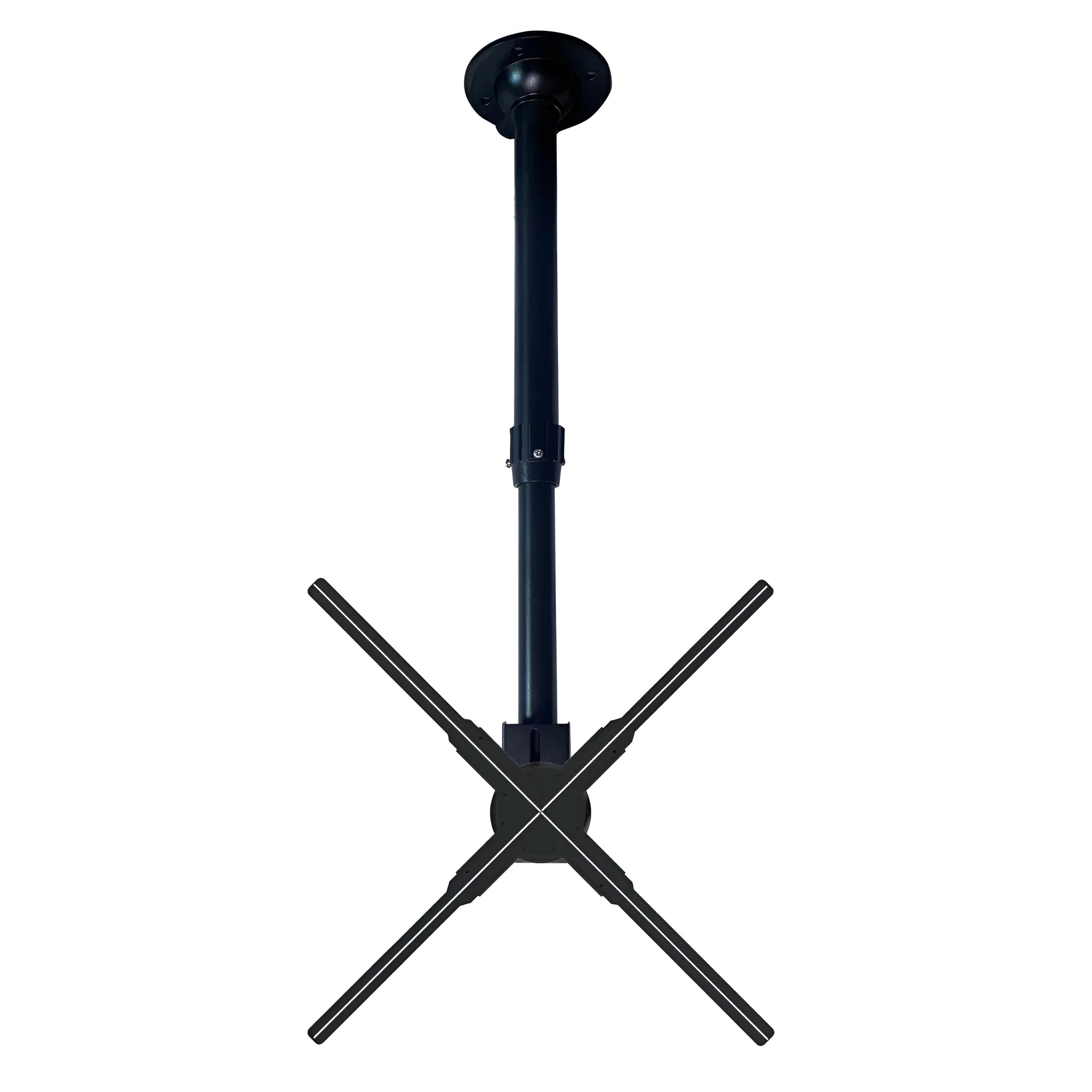 Metal holographic 3D projection fan hanger black desktop stand bracket on table