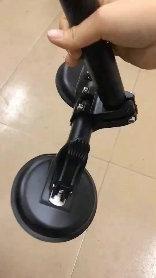 Black off-road car glass sucker flag mount base with round suction cup for vehicle window attachment