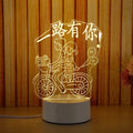 USB acrylic night light 4W touch control three colour temperatures bedside decoration 20x17.5cm
