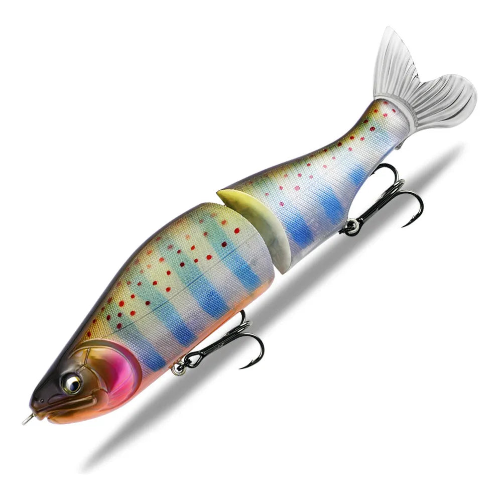 185mm soft plastic bass fishing lure in a selection of colours, designed for tossing and swimming retrieves.