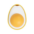 Soft plush catnip ball toy in fried egg shape for wall play with cats