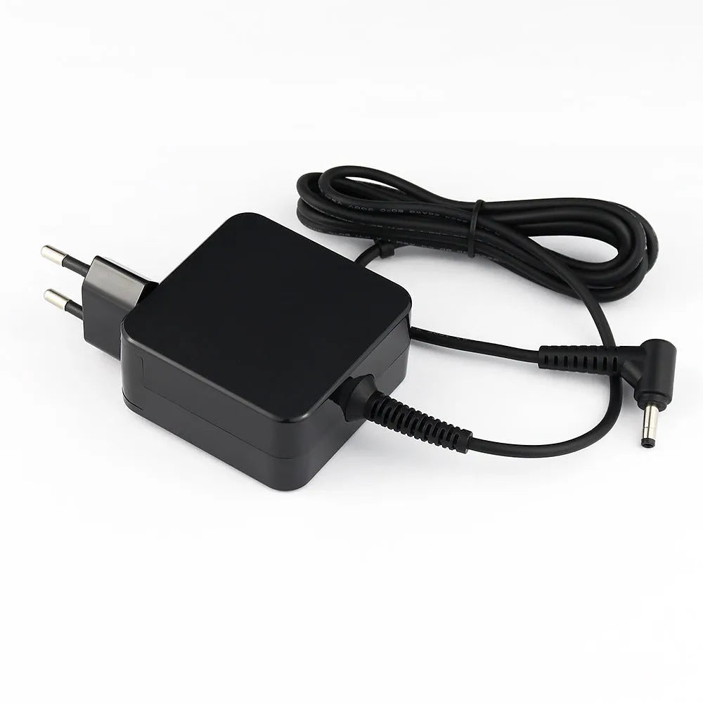 Black Hua 45W laptop adapter with American plug and charging cable