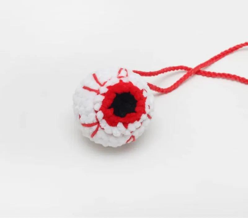 Plush hand-woven polyester automobile hanging ornament with cartoon style design on car dashboard