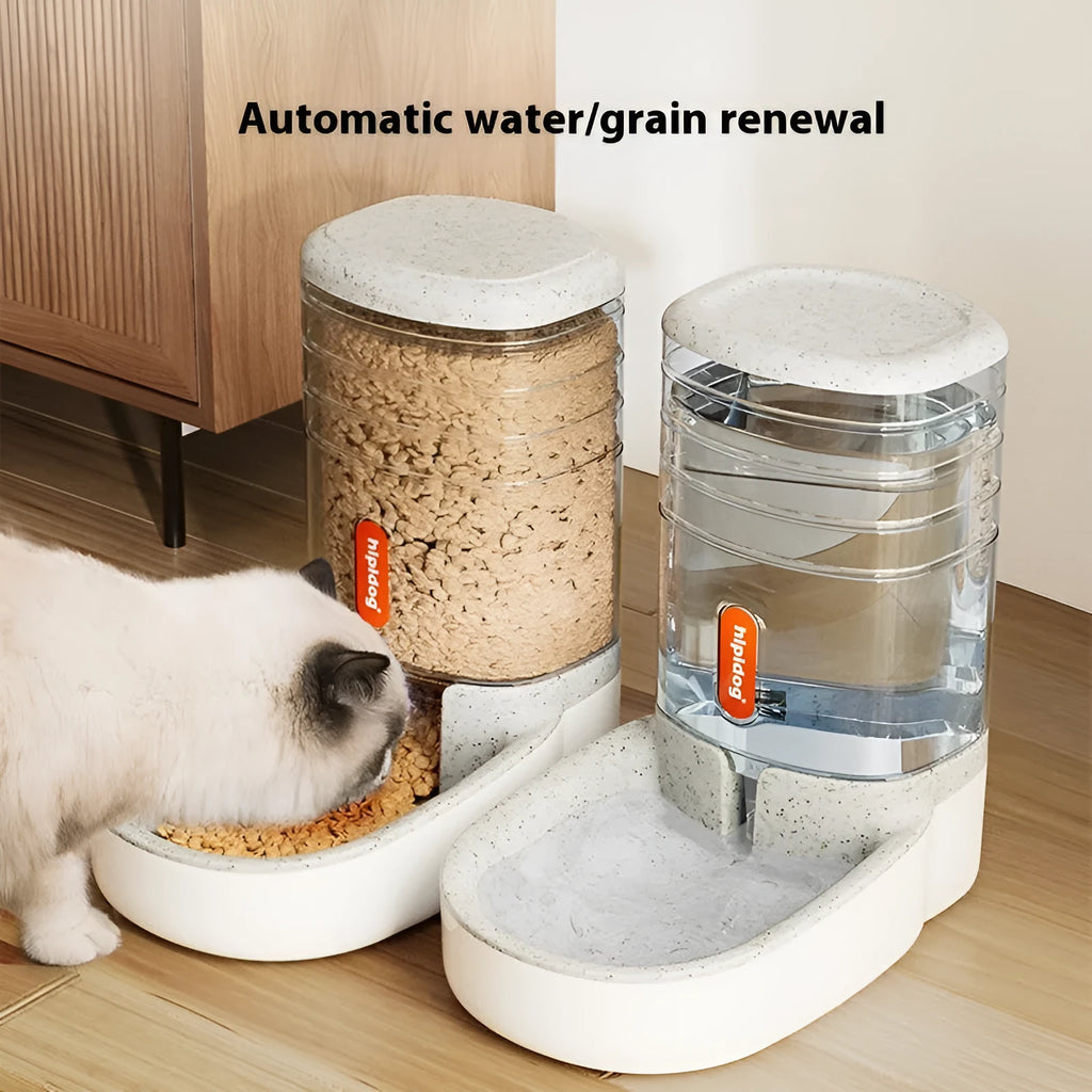 Automatic 3.8L pet water fountain or food dispenser in blue, green, grey, or pink colour