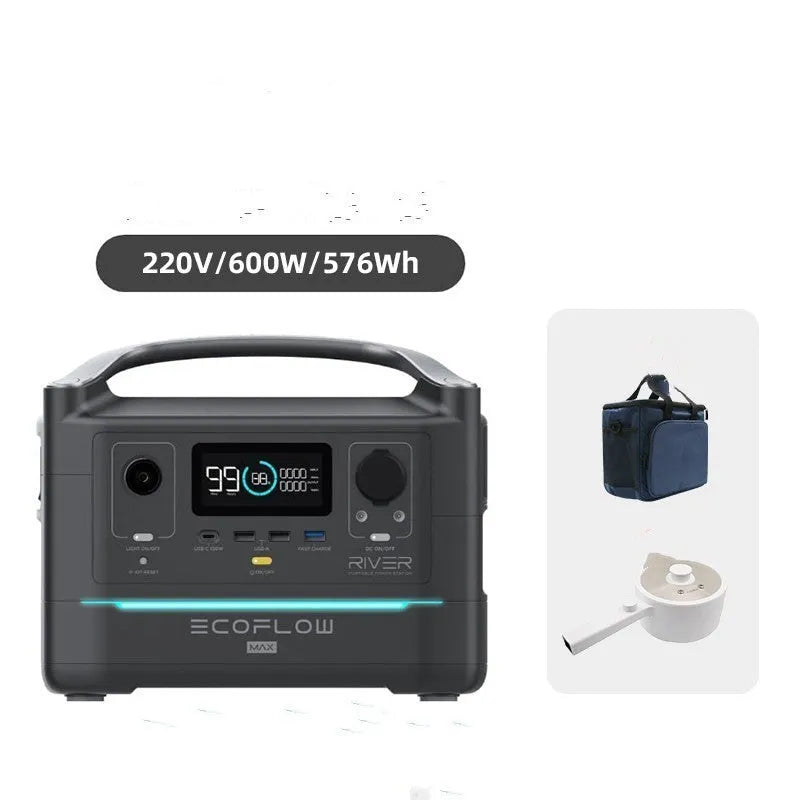 Rui Pro 720Wh portable power station unit with multiple output ports on front panel.