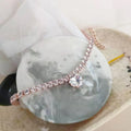 Rhinestone heart-shaped pet collar for dogs and cats in gold, platinum, and rose gold colours