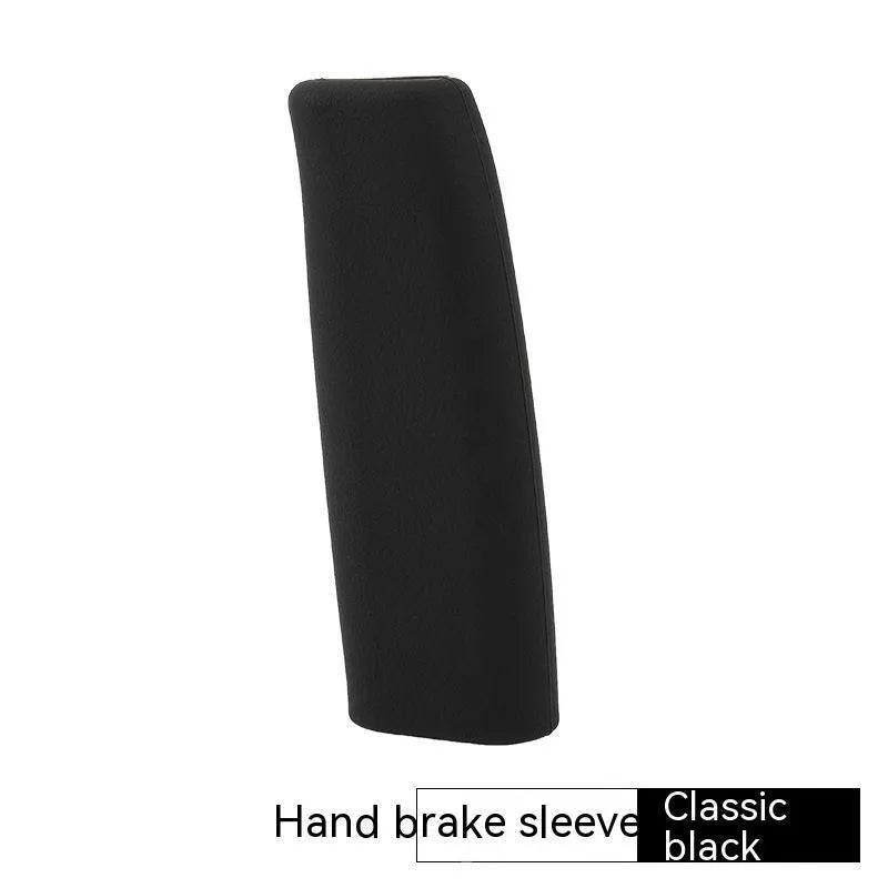 Silicone car handbrake sleeve in five colours showing 12cm universal length