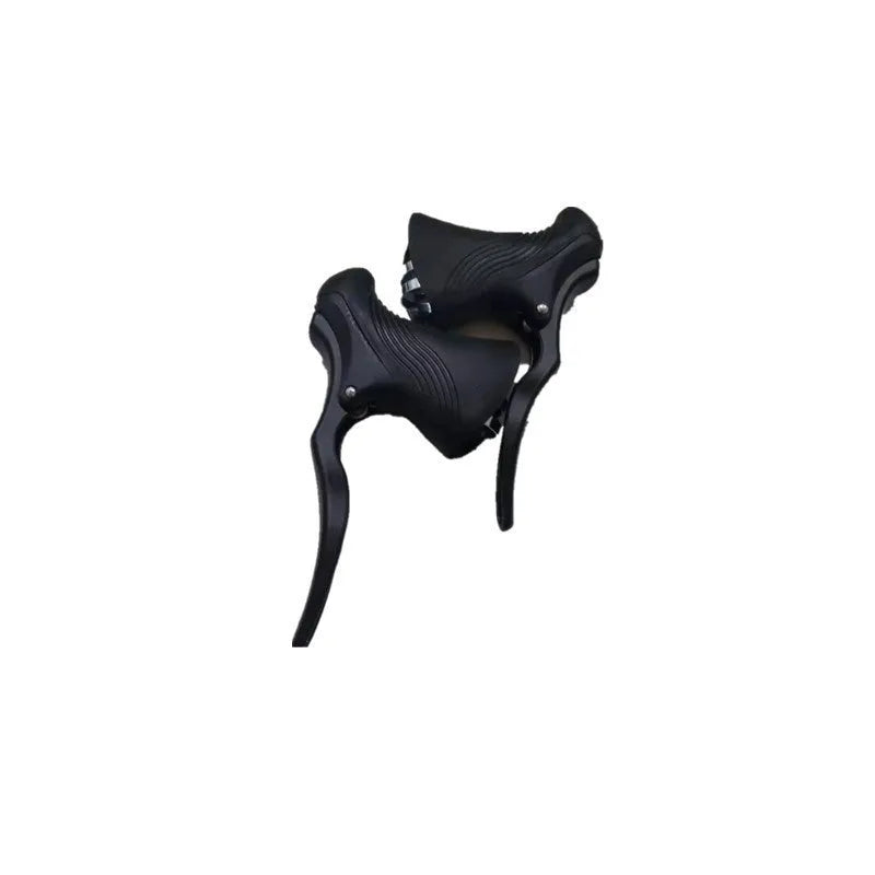 Aluminium alloy road bicycle brake handles in black and black silver for 22.2mm and 23.8mm handlebars