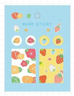 PVC index stickers in multiple colours and styles for notebook organisation