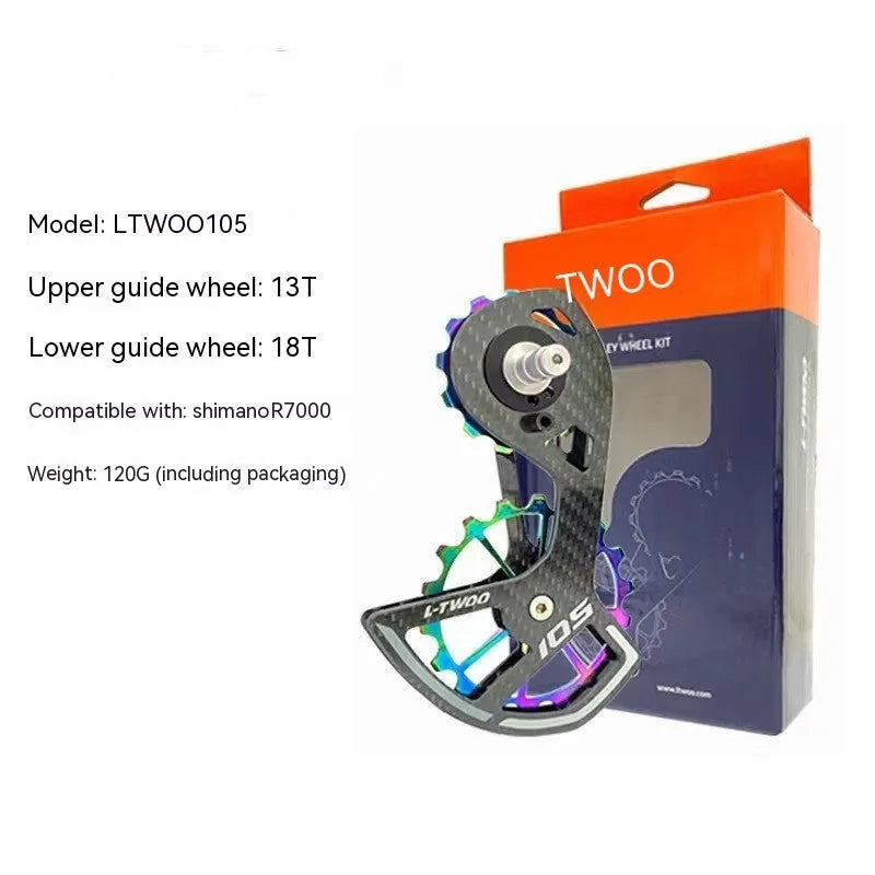 LTWOO 105 rear derailleur jockey wheel replacement set with 13T and 18T pulleys for Shimano R7000.