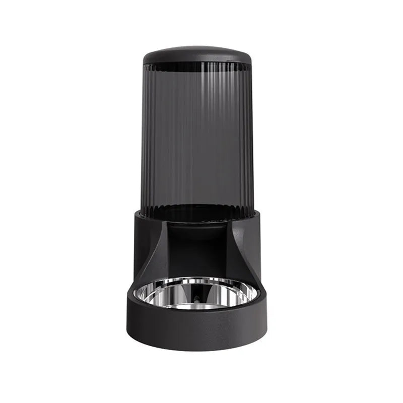 Pet large capacity automatic feeder 2.7L PP material for cats and dogs ivory white format