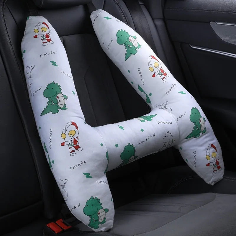55x70cm car headrest sleeping pillow with pearl cotton filling in child-friendly patterns