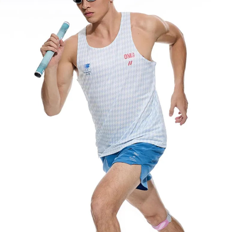 Men's black running shorts with laser stitching on a grey background, showing stretch fabric.