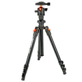 K268 orange aluminium alloy folding portable SLR camera tripod with load capacity 2-5kg
