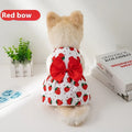 Ultra-thin floral butterfly knot pet dress for dogs and cats with decorative bow