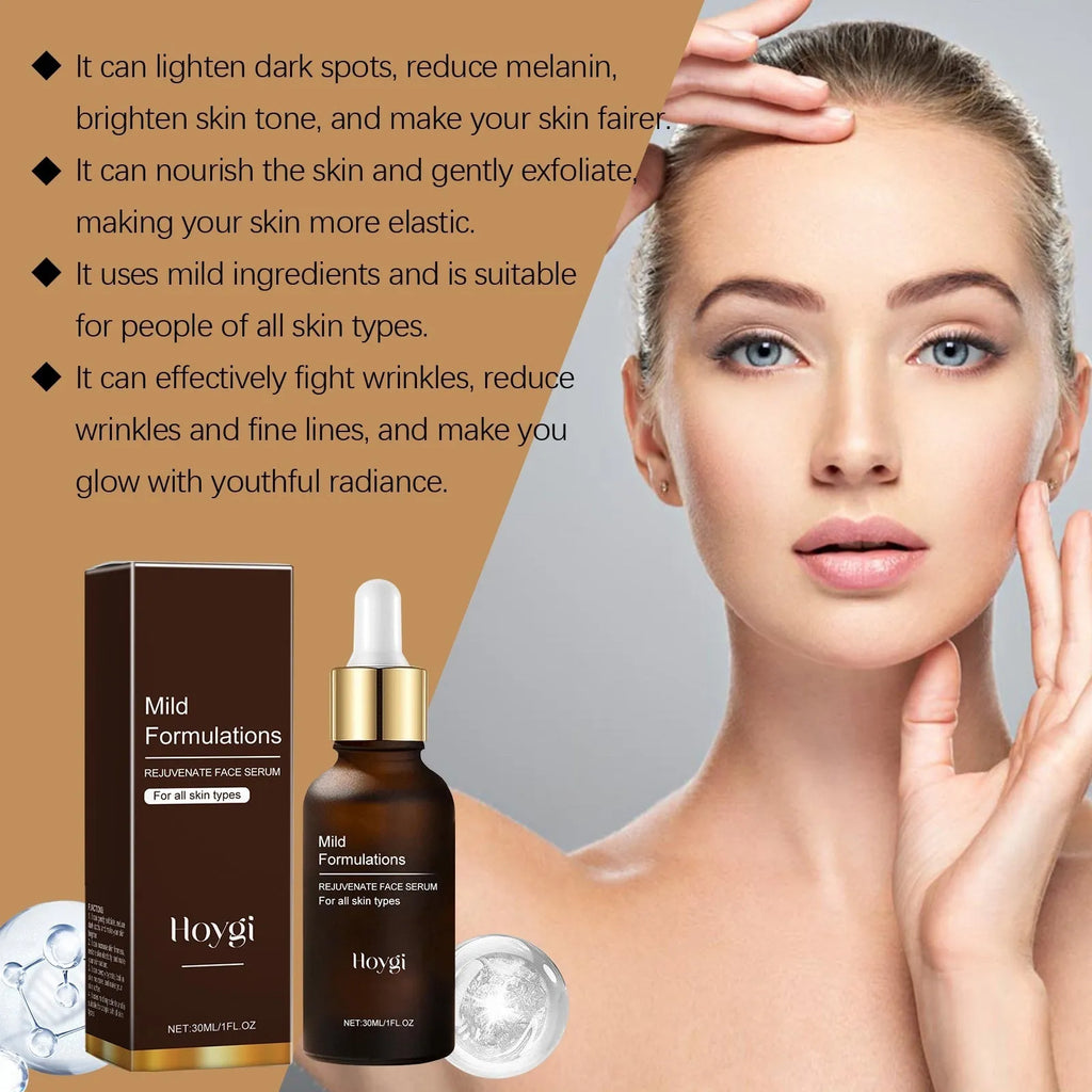 Square 2.8cm facial essence bottle with arbutin collagen vitamin C hyaluronic acid formula 30ml