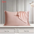 Single mulberry silk pillowcase in palace luxury style, size 48cm by 74cm.