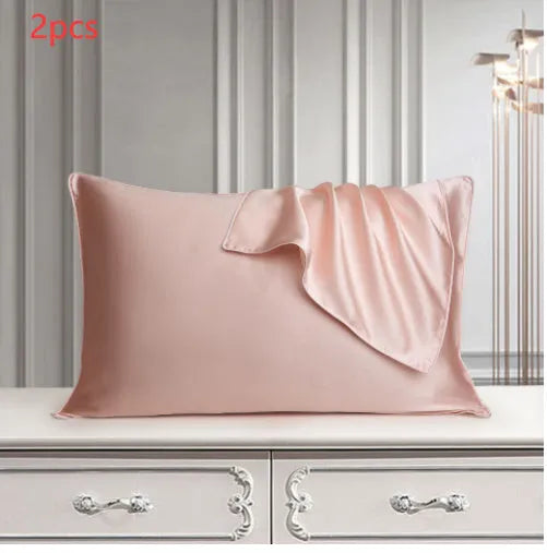 Single mulberry silk pillowcase in palace luxury style, size 48cm by 74cm.
