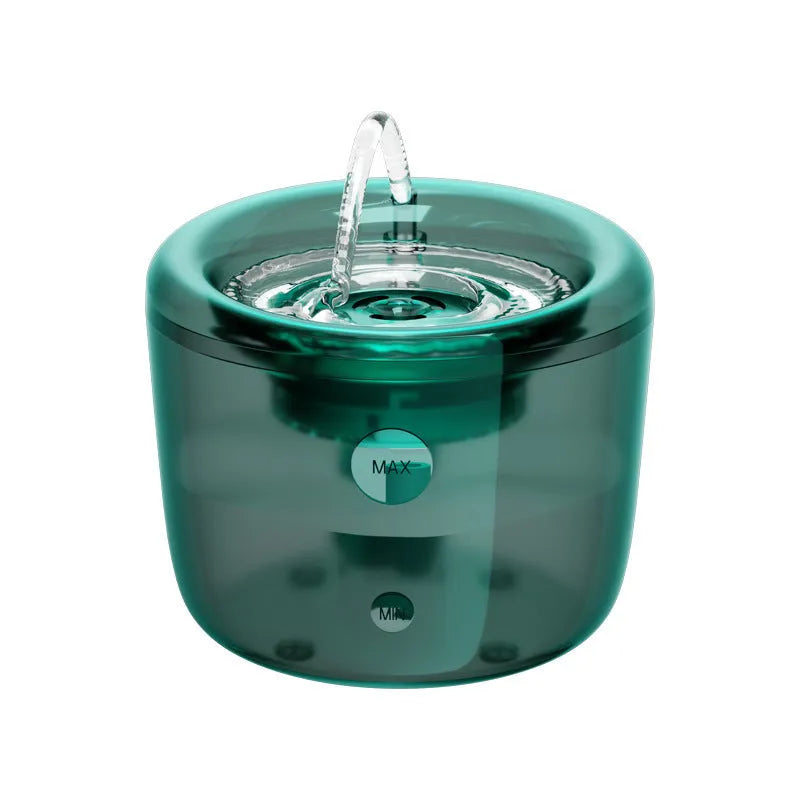 Pet automatic circulating filter water fountain gray green USB large capacity induction water outlet for dogs and cats