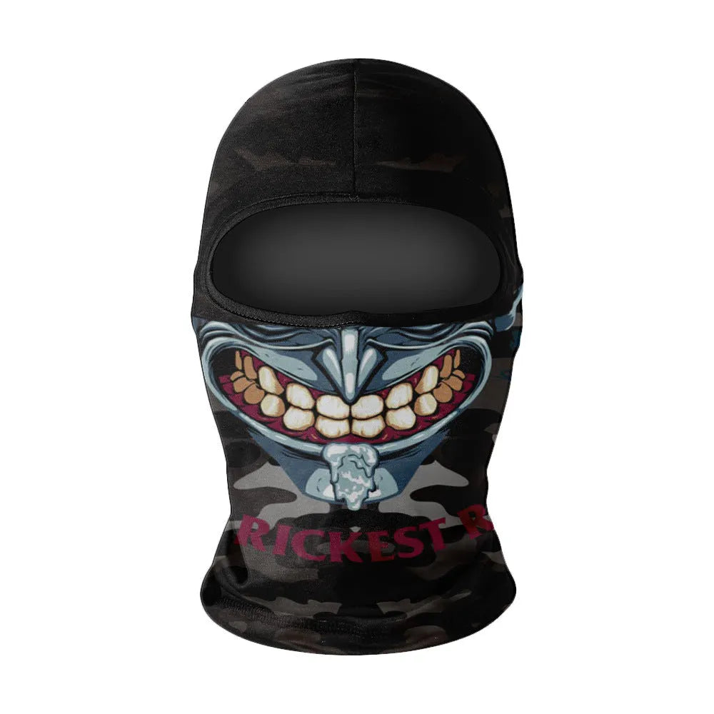 Summer breathable full face sun protection headgear in ice silk fabric, polyester, average size, available in multiple colours