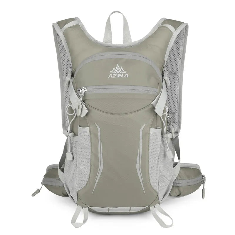 AZELA lightweight hydration backpack with breathable mesh and multiple compartments in black for outdoor sports