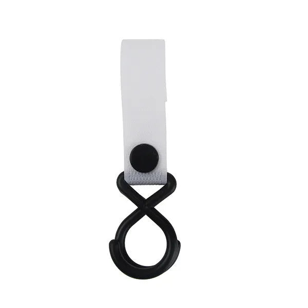 Nylon luggage hook in one of 18 available colours, including black, red, blue, and green variants