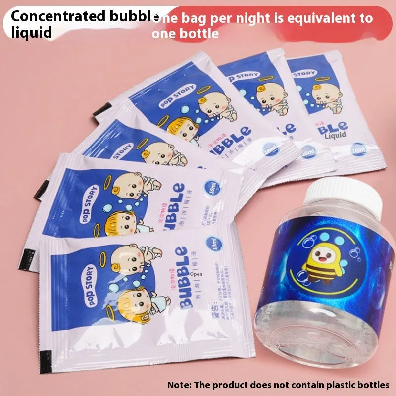 10ml high concentration bubble liquid refill in plastic bottle for children's bubble machine