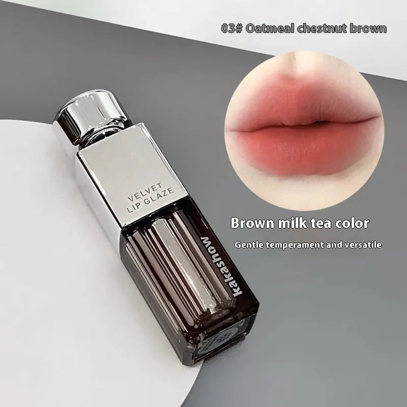 Kakashow Velvet Lip Paint lipstick bullet in matte finish, shown in one of six available shades.