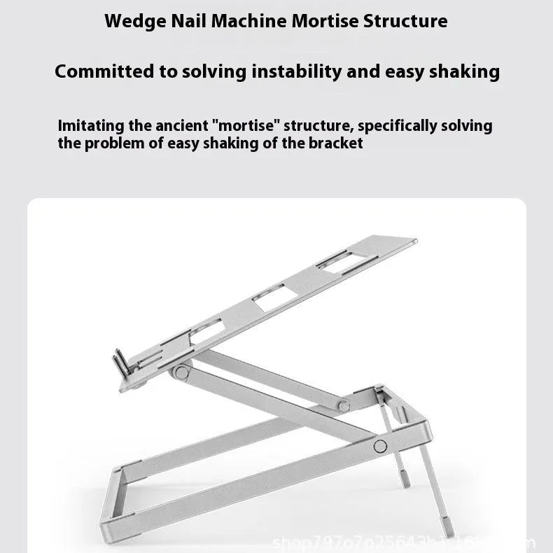 Aluminium alloy notebook cooling rack with folding riser in ordinary or upgrade colour