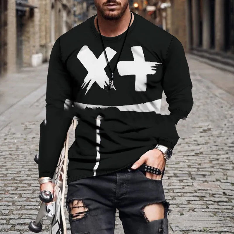 Men's colour block digital print polyester round neck t-shirt available in multiple colours and sizes XXS to 4XL