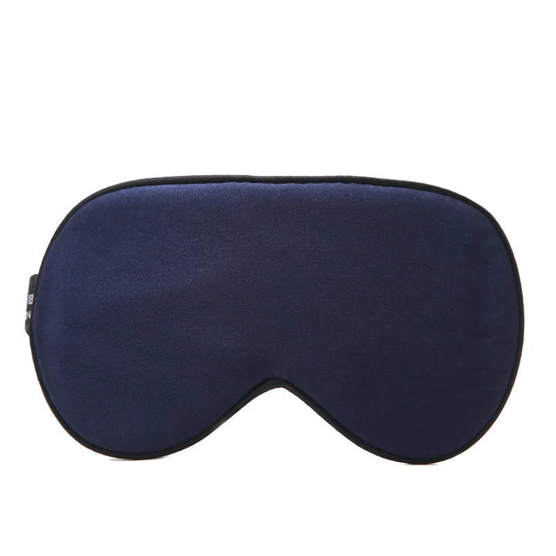 Double-sided mulberry silk eye mask in a choice of 22 colours, showing embroidered print.